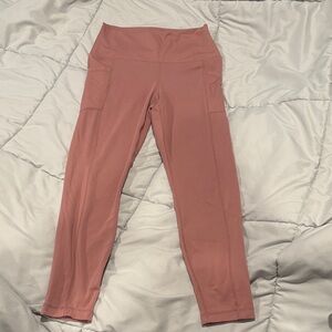 Pink High-Waisted Leggings